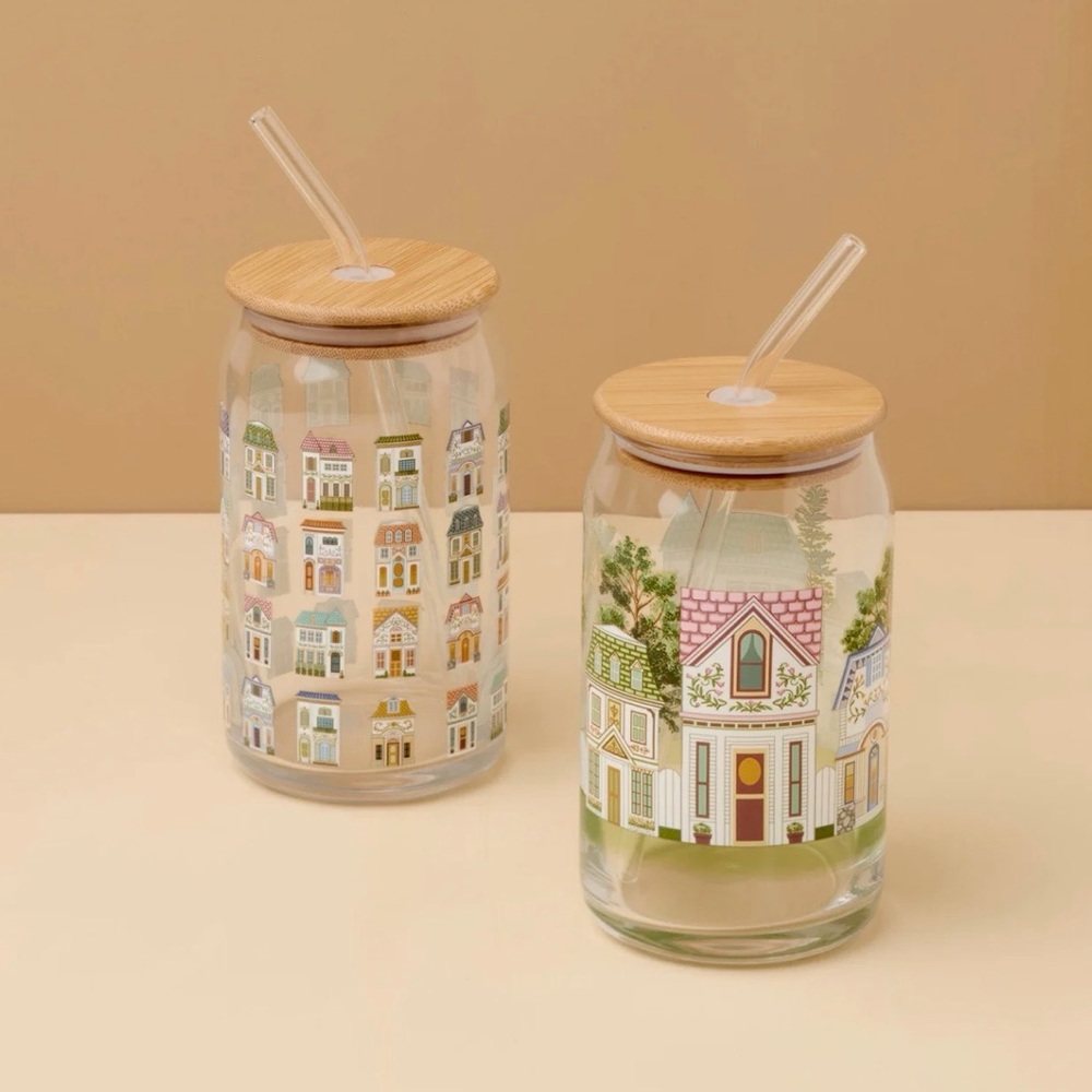 Lenox Spice Village Can Cooler Glasses, Set of 2 - 2025 - New in Box!